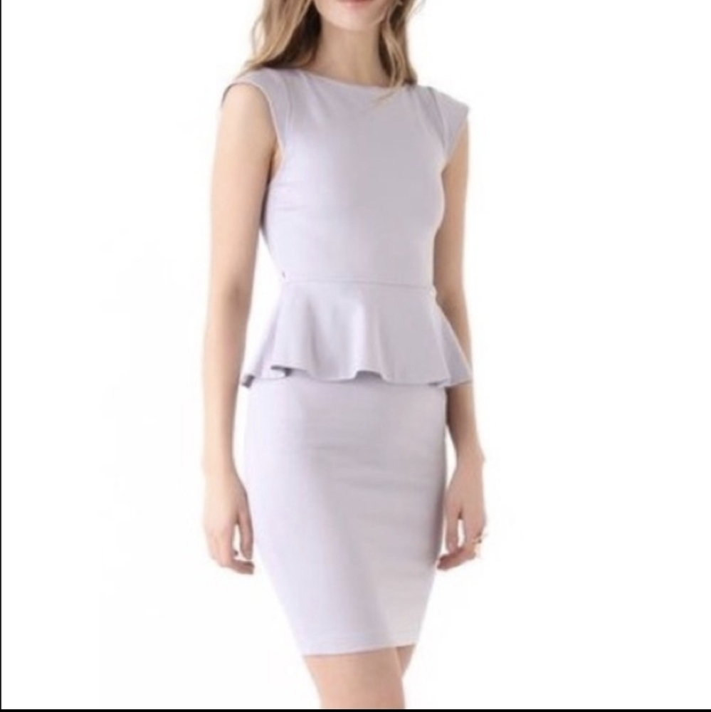 Alice + OLIVIA Lilac Victoria Peplum Dress 2 XS